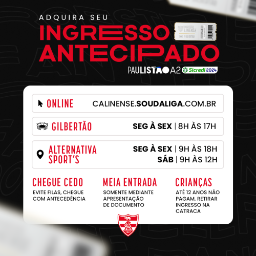 Ingressos antecipados